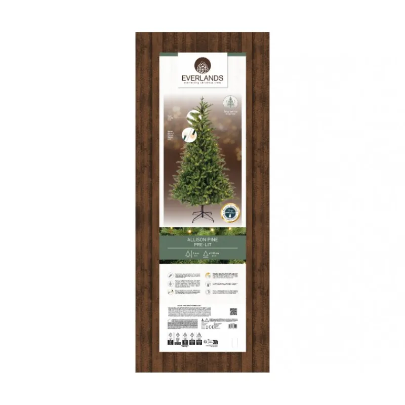 Albero di Natale Allison Illuminato h240Ø152cm PE+PVC-Kaemingk Discount