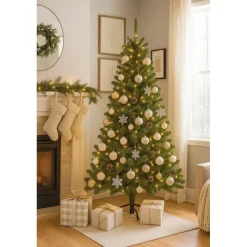 Albero di Natale Charlton Verde h215 Ø127cm PVC-Edelman Outlet