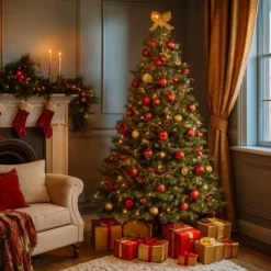 Albero di Natale Clive Slim Verde h185 Ø104cm PE+PVC-Edelman Discount