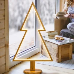Albero Natale Abete con Base H90cm LED BIANCO CALDO-Lotti Best