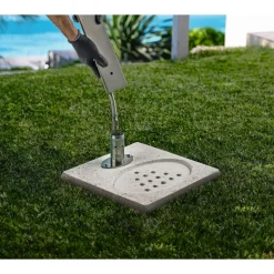 Base in Cemento Bianco Perforata con Griglia di Scarico per Fontane Ground Aquapoint-Acquapoint Online