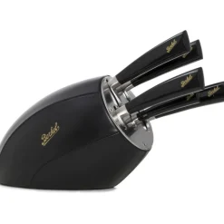 Ceppo Sense Nero + set 5 coltelli Elegance Nero-Berkel Best