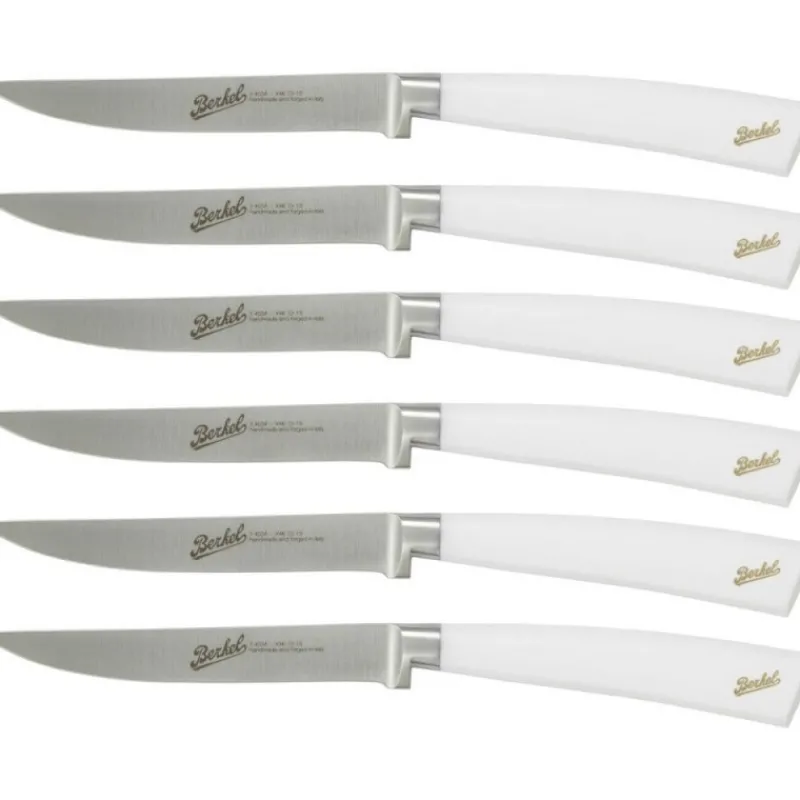 Elegance Set 6 coltelli da bistecca in acciaio Bianco-Berkel Discount