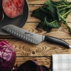 Teknica Coltello santoku 17 cm Nero-Berkel Hot