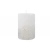Candela decorata con glitter 10 cm.-Kaemingk Outlet