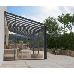 3 m Parete laterale Pergola Grigio-Canopia Discount