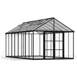 ARIA Ibrida Serra Da Giardino in Policarbonato 608x304x285 cm- Nero-Canopia Sale