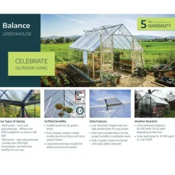 Balance Ibrida Serra Da Giardino in Policarbonato 367X244X229 cm Grigio-Canopia Outlet