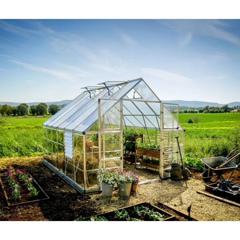 Balance Ibrida Serra Da Giardino in Policarbonato 366X304X257 cm Argento-Canopia Hot