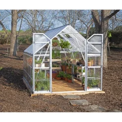 Balance Ibrida Serra Da Giardino in Policarbonato 367X244X229 cm Argento-Canopia Outlet