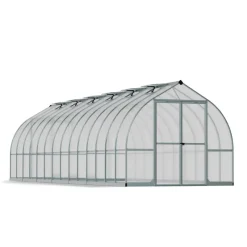 Bella Doppio Strato Serra Da Giardino in Policarbonato 844X244X219 cm Argento-Canopia Outlet
