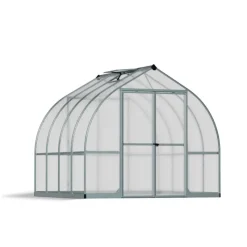 Bella Doppio Strato Serra Da Giardino in Policarbonato 244X244X219 cm Argento-Canopia Online