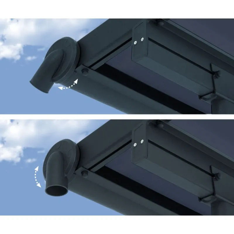 Capri Pergola Addossata in Alluminio 3X7.4 m Grigio-Canopia Best