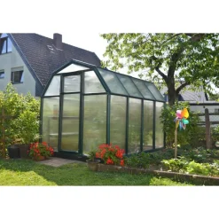 Eco Grow Doppio Strato Serra Da Giardino in Policarbonato 259X204X198 cm Verde-Canopia Outlet