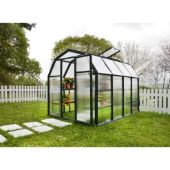 Eco Grow Doppio Strato Serra Da Giardino in Policarbonato 259X204X198 cm Verde-Canopia Outlet