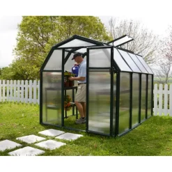 Eco Grow Doppio Strato Serra Da Giardino in Policarbonato 259X204X198 cm Verde-Canopia Outlet