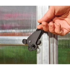 Essence Doppio Strato Serra Da Giardino in Policarbonato 607X244X229 cm Argento-Canopia Clearance