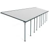 Feria Pergola Addossata in Alluminio 3X13.4 m Grigio-Canopia Hot