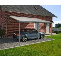 Feria Pergola Addossata in Alluminio 3X4.3 m Grigio-Canopia Hot