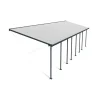 Feria Pergola Addossata in Alluminio 3X11.56 m Grigio-Canopia Best