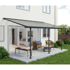 Feria Pergola Addossata in Alluminio 3X5.5 m Grigio-Canopia Sale