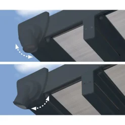 Feria Pergola Addossata in Alluminio 3X9.2 m Grigio-Canopia