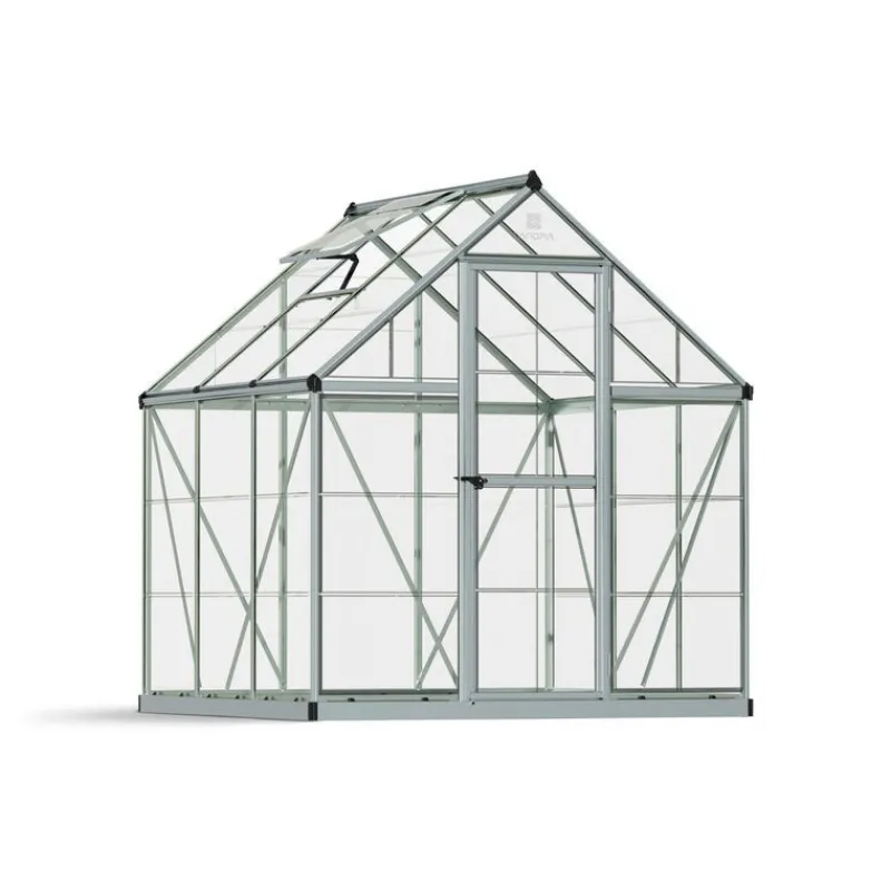 Harmony Trasparente Serra Da Giardino in Policarbonato 186X185X208 cm Argento-Canopia Outlet