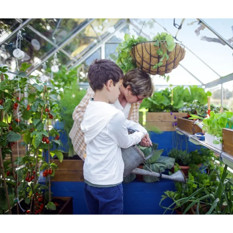 Harmony Trasparente Serra Da Giardino in Policarbonato 186X185X208 cm Argento-Canopia Outlet