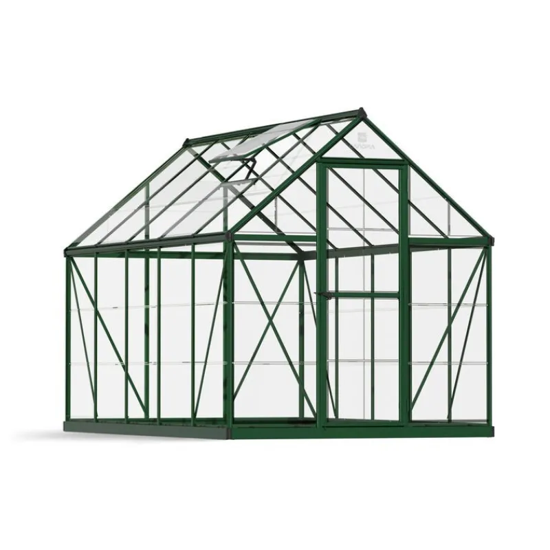 Harmony Trasparente Serra Da Giardino in Policarbonato 306X185X208 cm Verde-Canopia Hot