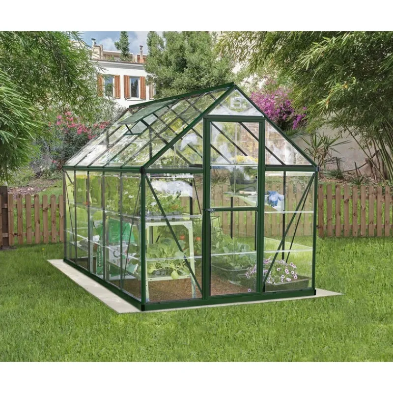 Harmony Trasparente Serra Da Giardino in Policarbonato 306X185X208 cm Verde-Canopia Hot