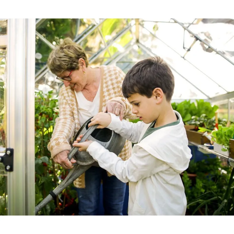 Harmony Trasparente Serra Da Giardino in Policarbonato 126X185X208 cm Argento-Canopia Sale