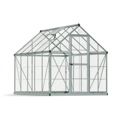 Harmony Trasparente Serra Da Giardino in Policarbonato 306X185X208 cm Argento-Canopia Sale