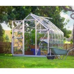 Harmony Trasparente Serra Da Giardino in Policarbonato 306X185X208 cm Argento-Canopia Sale