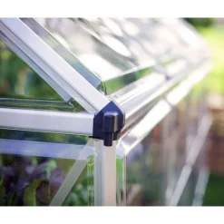 Harmony Trasparente Serra Da Giardino in Policarbonato 306X185X208 cm Argento-Canopia Sale