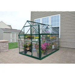 Harmony Trasparente Serra Da Giardino in Policarbonato 247X185X208 cm Verde-Canopia Outlet