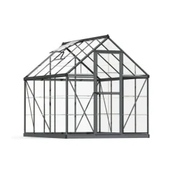 Harmony Trasparente Serra Da Giardino in Policarbonato 247X185X208 cm Grigio-Canopia