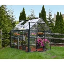 Harmony Trasparente Serra Da Giardino in Policarbonato 247X185X208 cm Grigio-Canopia