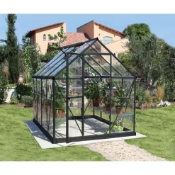 Harmony Trasparente Serra Da Giardino in Policarbonato 247X185X208 cm Grigio-Canopia