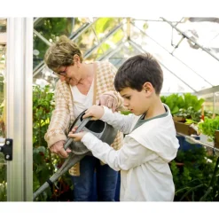 Harmony Trasparente Serra Da Giardino in Policarbonato 370X185X208 cm Argento-Canopia Discount