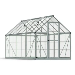 Harmony Trasparente Serra Da Giardino in Policarbonato 426X185X208 cm Argento-Canopia Sale