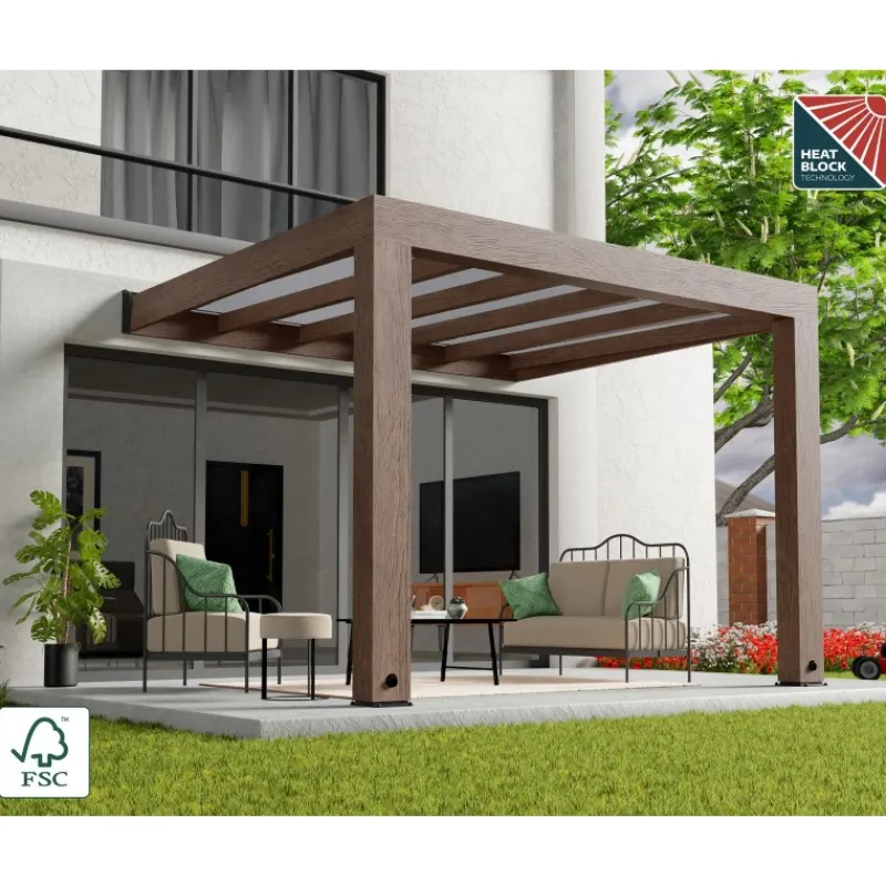 Helsinki Pergola 3 X 3.4 m Pergola in Legno di Cedro-Canopia Hot