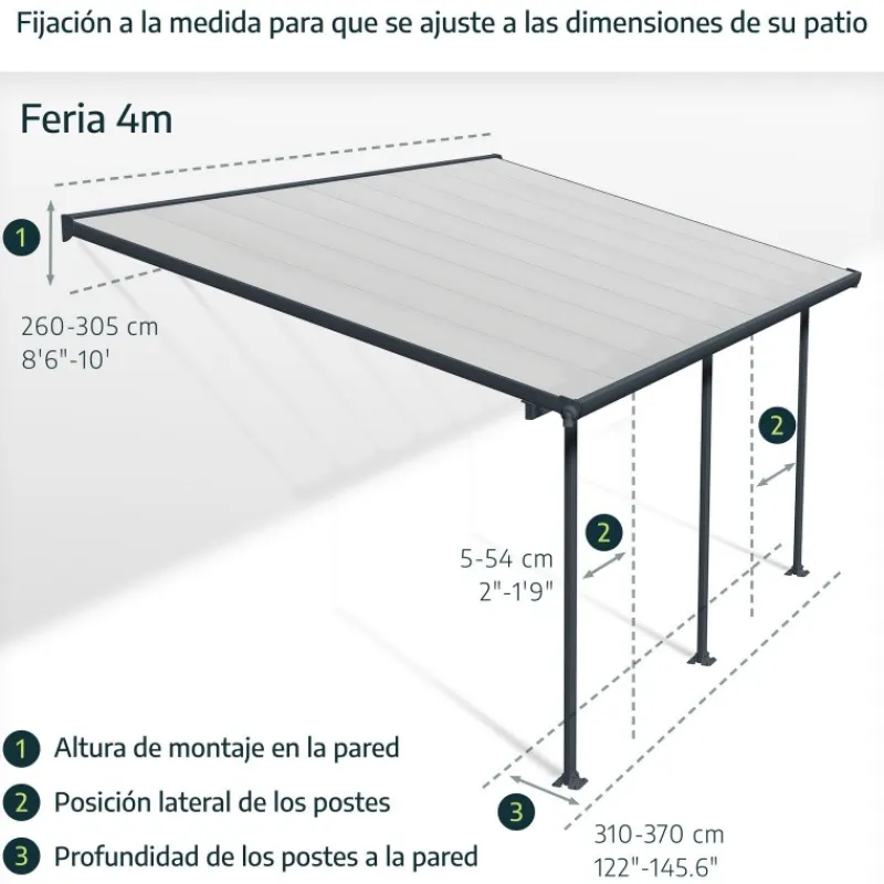 Helsinki Pergola 3 X 8.6 m Pergola in Legno di Cedro-Canopia Sale