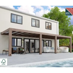 Helsinki Pergola 3 X 10 m Pergola in Legno di Cedro-Canopia Outlet