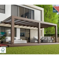 Helsinki Pergola 3 X 6.6 m Pergola in Legno di Cedro-Canopia Outlet