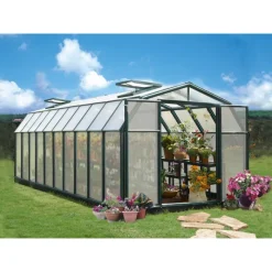 Hobby Gardener Doppio Strato Serra Da Giardino in Policarbonato 641X266X208 cm Verde-Canopia