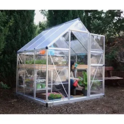 Hybrid Serra Da Giardino in Policarbonato 186X185X208 cm Argento-Canopia Online