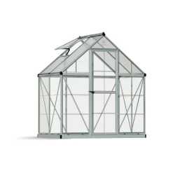 Hybrid Serra Da Giardino in Policarbonato 126X185X208 cm Argento-Canopia Online