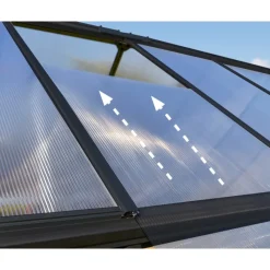 Hybrid Serra Da Giardino in Policarbonato 247X185X208 cm Grigio-Canopia New