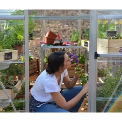 Hybrid Serra Da Giardino in Policarbonato 247X185X208 cm Argento-Canopia Discount