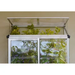 Lean-To Serra Da Giardino in Policarbonato 125X63X160 cm Trasparente-Canopia Online